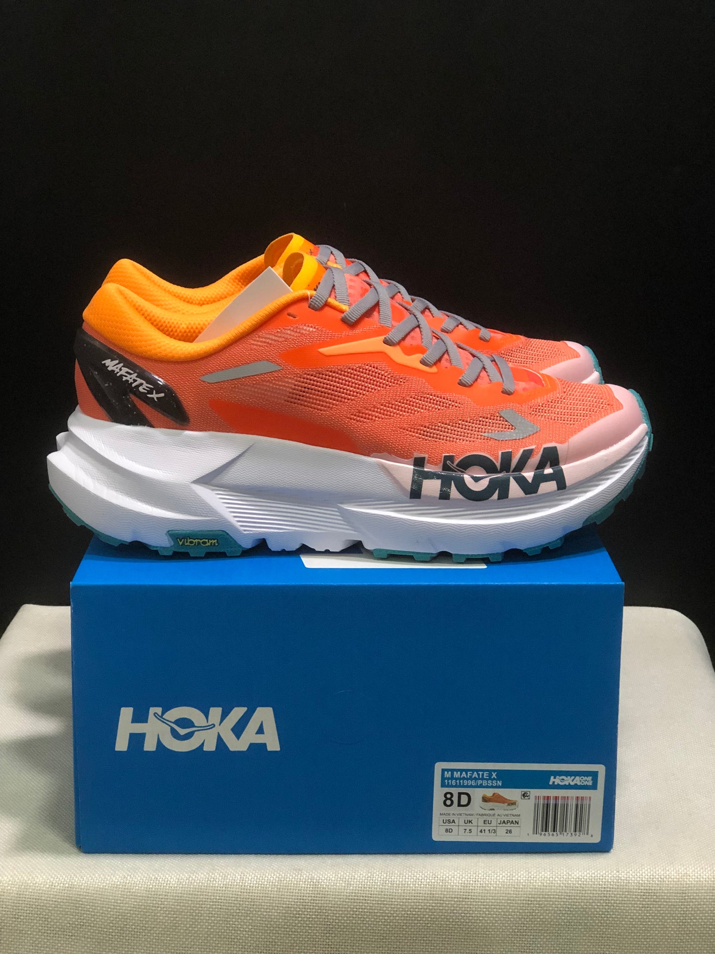 Hoka One One Mafate X Lightweight Fashion Running Shoes Sneakers Orange