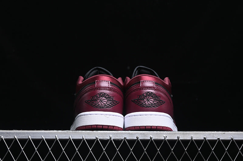 Nike Air Jordan 1 Low Black White Dark Beetroot Red Sneakers
