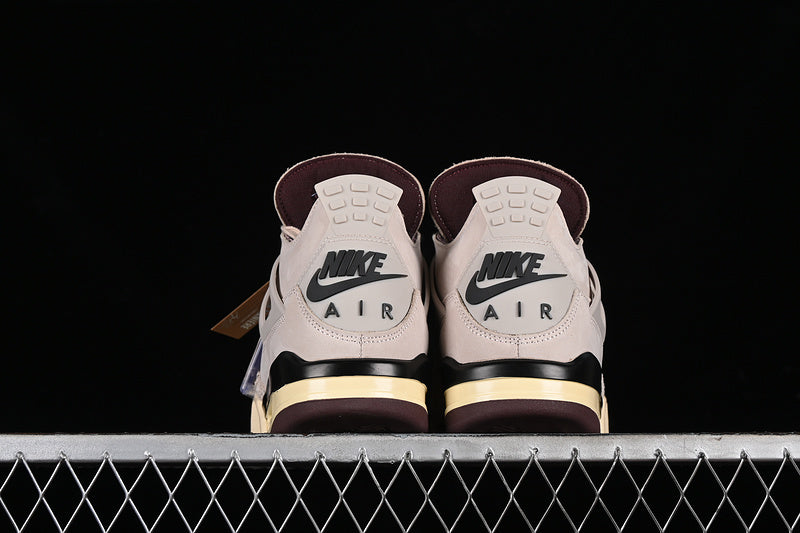 A Ma Maniere Nike Air Jordan 4 Retro Fossil Stone Pewter Burgundy Crush Sneakers