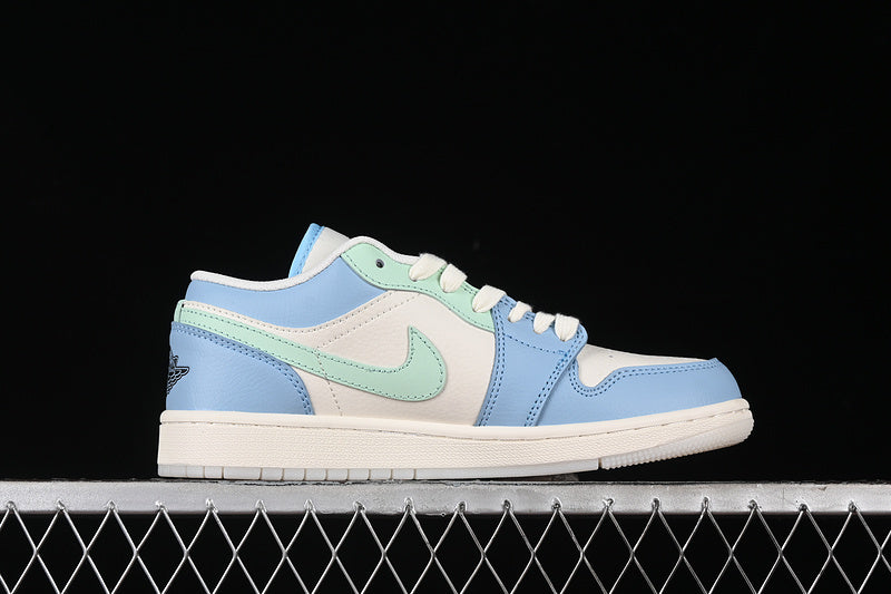 Nike Air Jordan 1 Low BAPE White Blue Sneakers