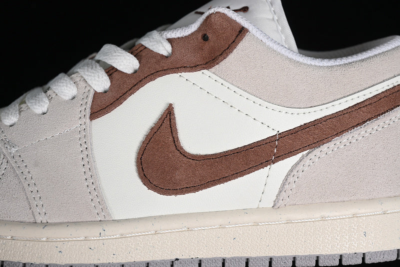 Nike Air Jordan 1 Low Brown Grey White Sneakers