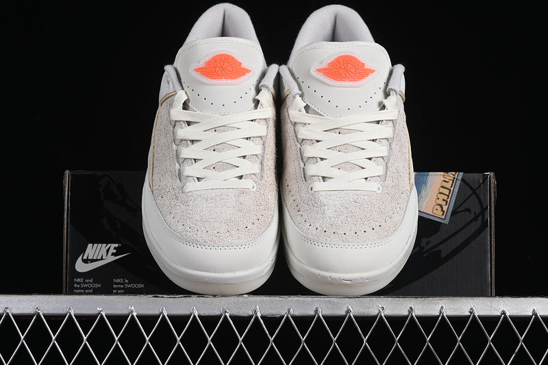 Nike Air Jordan 2 Low Orange Label Grey White Sneakers