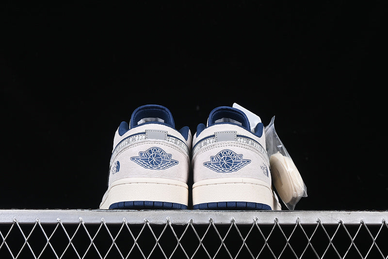 Nike Air Jordan 1 Low White Grey Blue Sneakers