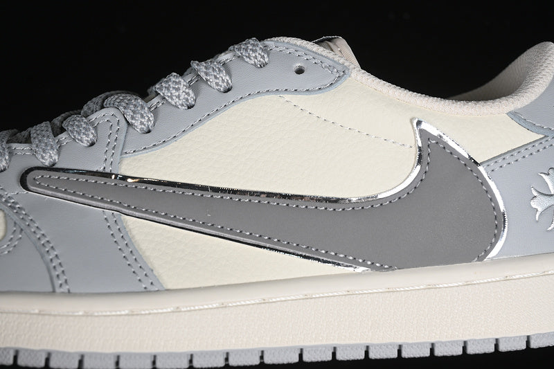 Nike Air Jordan 1 Low OG Travis Scott Fragment Design White Grey Sneakers