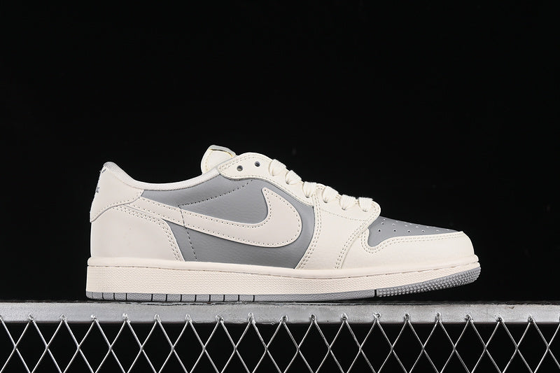 Nike Air Jordan 1 Low BURBERRY Travis Scott Fragment Design OG SP Grey White Sneakers