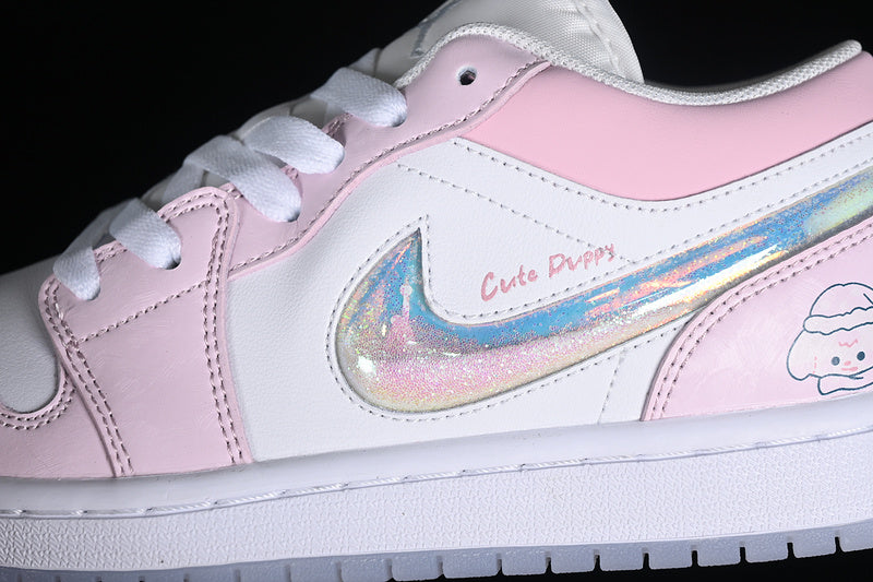 Nike Air Jordan 1 Low SE GS White Ice Blue Summit Pink Sneakers