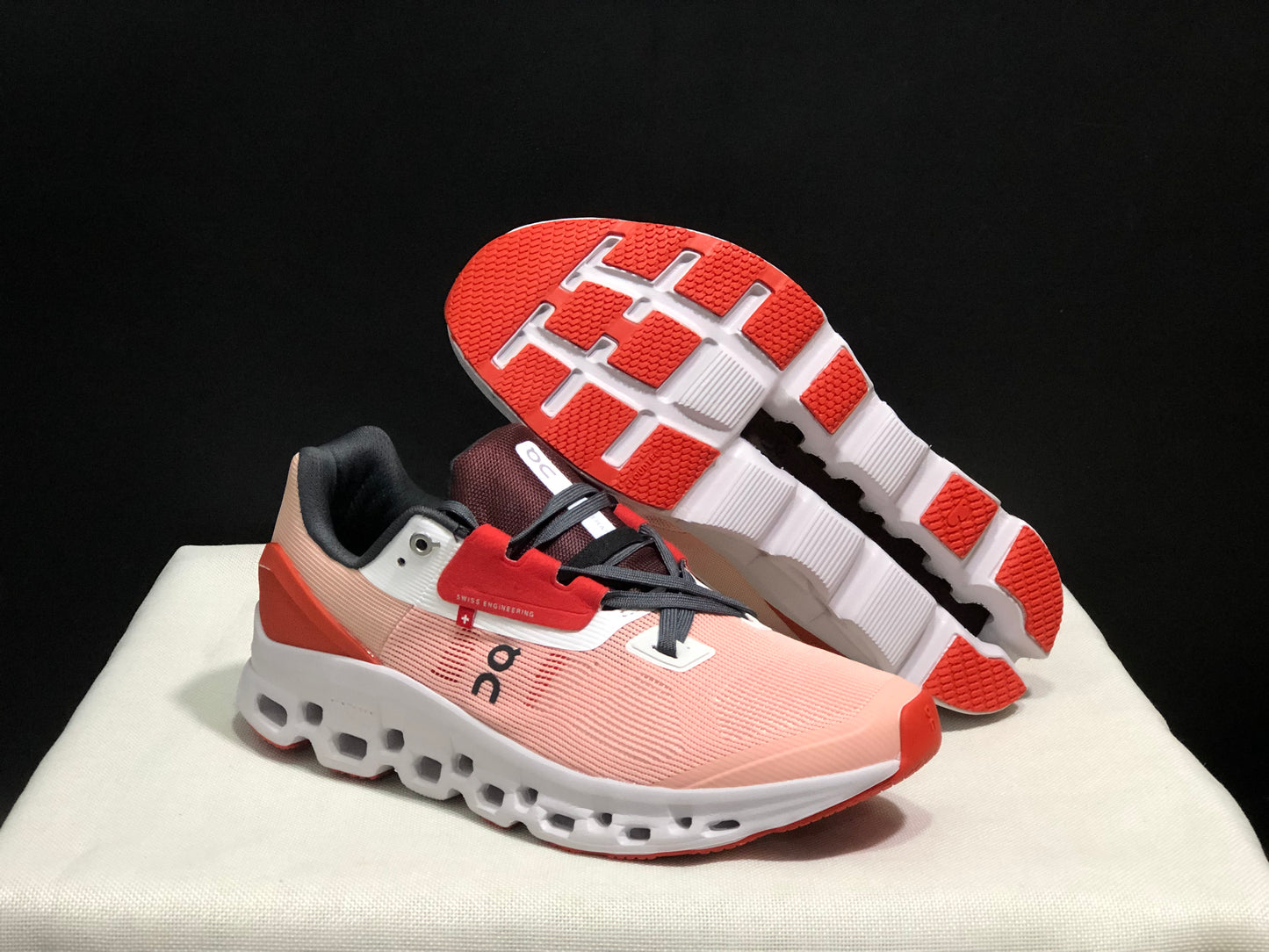 On Running Cloudstratus Breathable Support Running Shoes Rose/Red