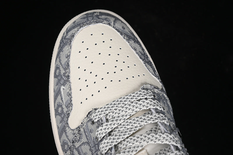 Nike Air Jordan 1 Low DIOR White Grey Sneakers