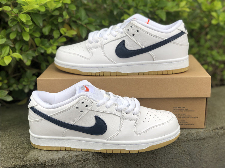 Nike Dunk Pro ISO SB Low Orange Label White Navy Sneakers
