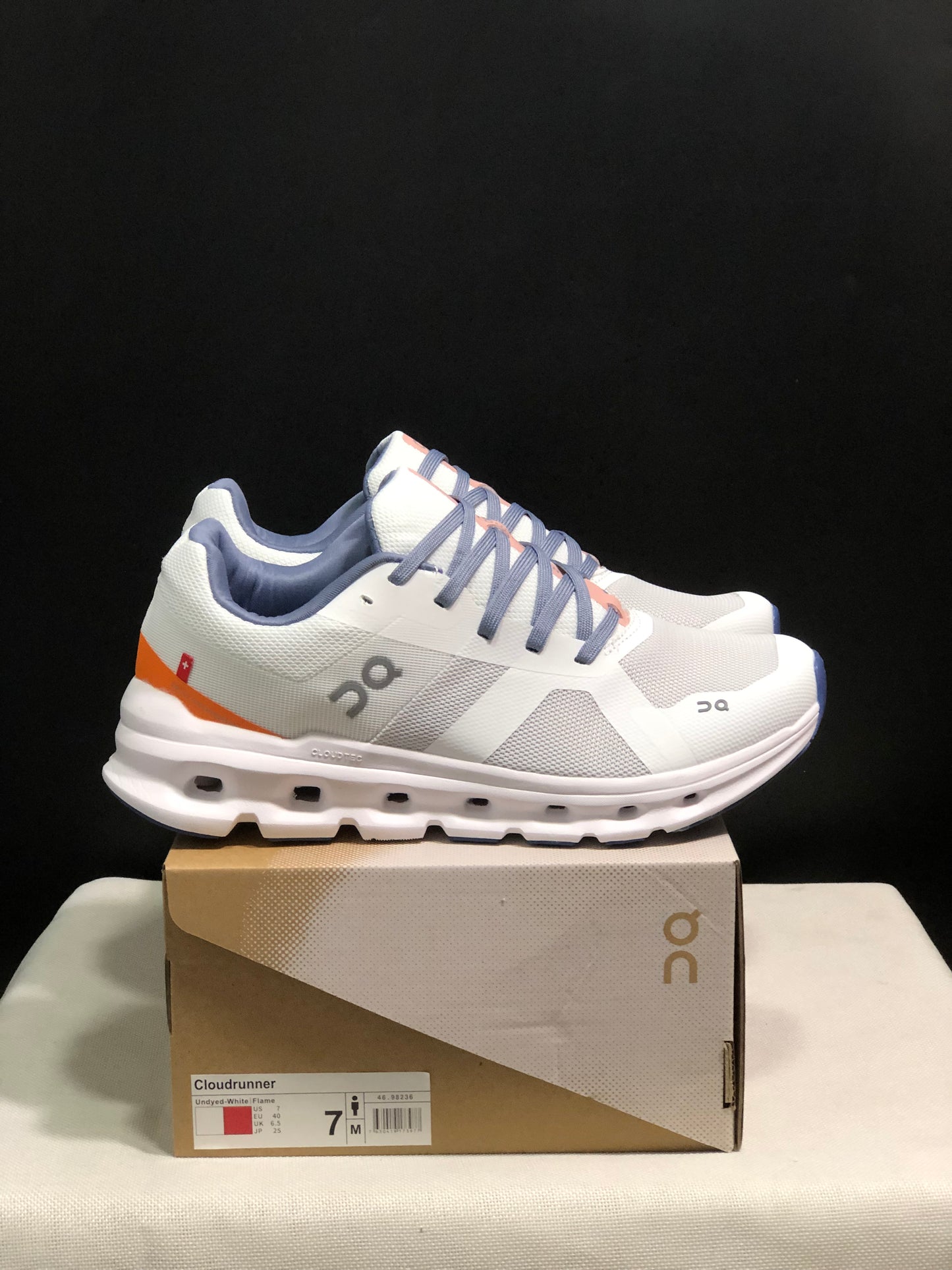 On Running Cloudrunner Anti-Slip Sports Running Shoes Ivory White