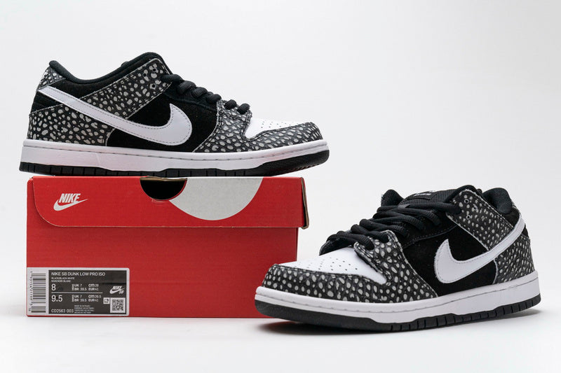 Nike SB Dunk Low Pro ISO Black White Sneakers
