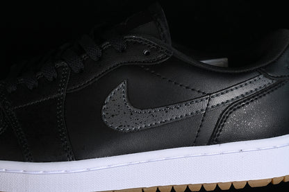 Nike Air Jordan 1 Low Brown Sole Black Sneakers