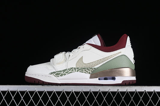 Nike Air Jordan Legacy 312 Low Year Of The Dragon Sail Metallic Gold Grain Phantom White Sneakers