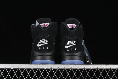 Nike Air Jordan 5 Retro Metallic Silver Black Sneakers