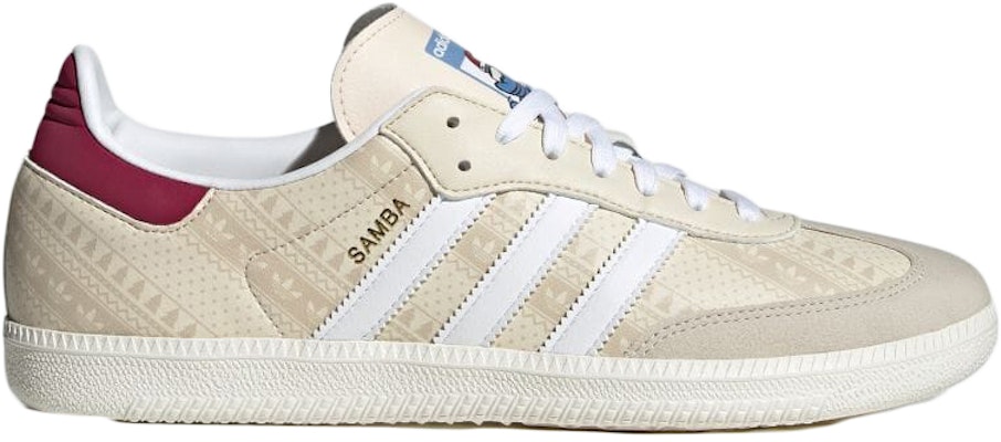 Adidas Samba Wonder White Legacy Burgundy ID4198 Shoes