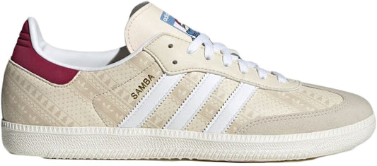 Adidas Samba Wonder White Legacy Burgundy ID4198 Shoes