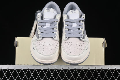 Travis Scott Fragment Design Nike Air Jordan 1 Low OG SP Grey White Sneakers