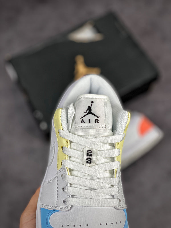 Nike Air Jordan 1 Low "To My First Coach" White Multicolour Sneakers