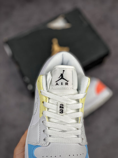 Nike Air Jordan 1 Low "To My First Coach" White Multicolour Sneakers