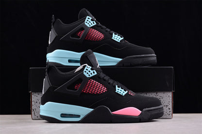 Nike Air Jordan 4 Retro Blue Pink Black Sneakers