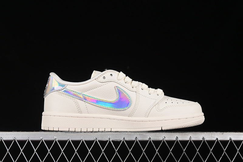 Nike Air Jordan 1 Low Off-White Travis Scott Fragment Design Silver Label White Sneakers