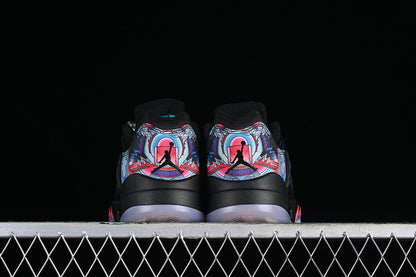 Nike Air Jordan 5 Retro Low Bright Red Blue Black Sneakers