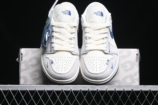 Nike Air Jordan 1 Low Navy Sole Grey White Sneakers