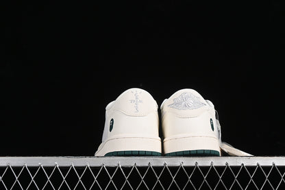 Nike Air Jordan 1 Low BAPE Travis Scott Fragment Design White Green Sneakers