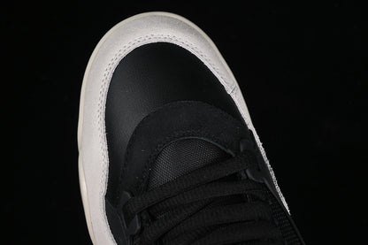 Nike Air Jordan 4 Black Light Bone White Sole Sneakers
