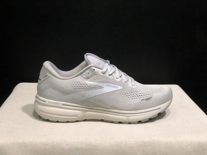 Brooks Ghost 15 Shock-absorbing Wear-resistant Low-top Running Shoes Light Gray