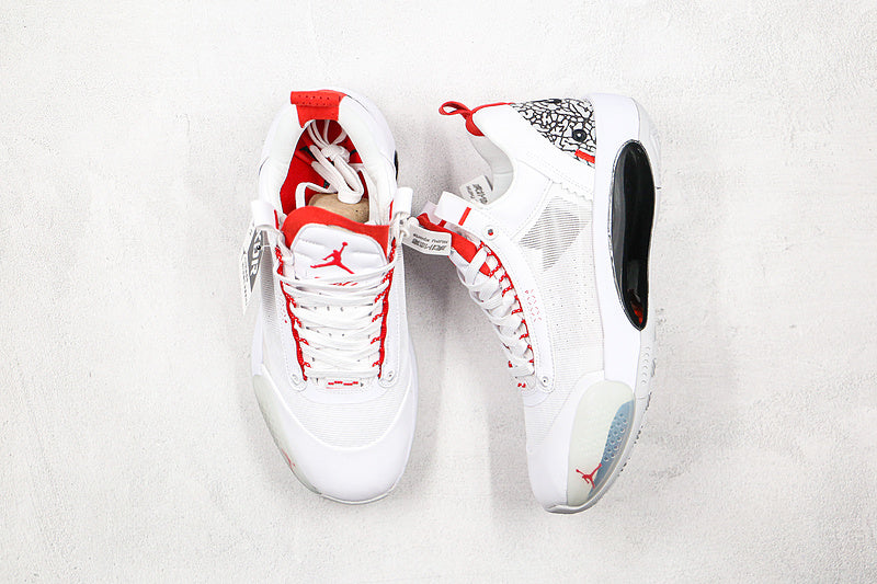 Nike Air Jordan 34 White Red Sneakers