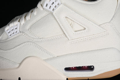 Levi 's Nike Air Jordan 4 White Denim Sneakers