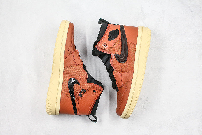 Nike Air Jordan 1 High React Dark Brown Sneakers