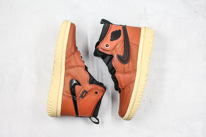 Nike Air Jordan 1 High React Dark Brown Sneakers
