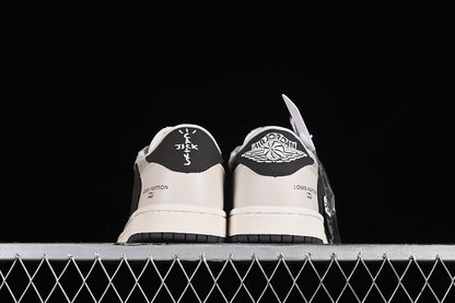 Nike Air Jordan 1 Low LV Travis Scott Fragment Design OG SP Black Sole Grey White Sneakers