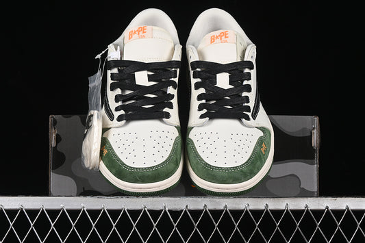 Nike Air Jordan 1 Low Bape Travis Scott Fragment Design OG SP Black White Green Sneakers