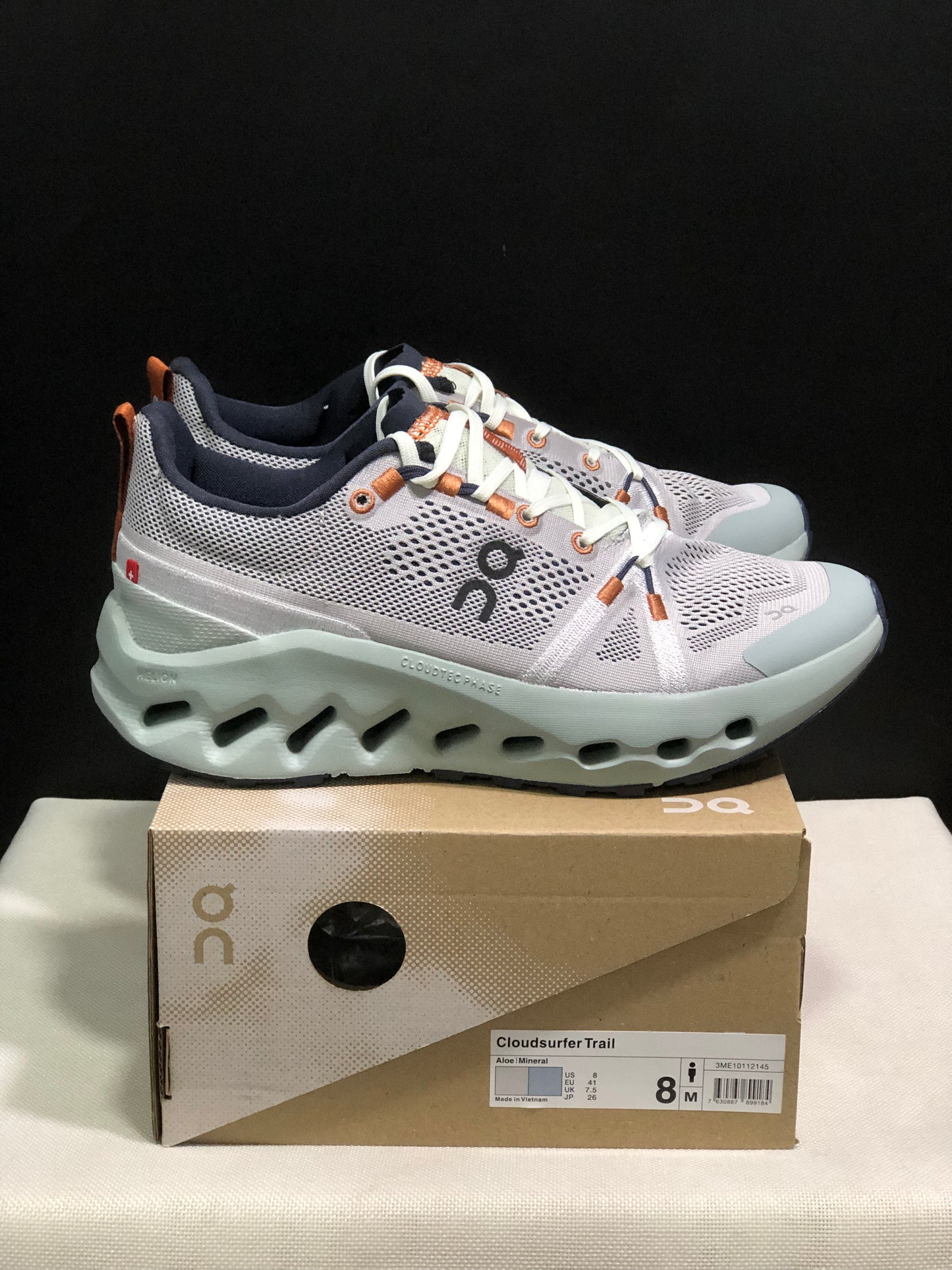 On Running Cloudsurfer Trail Waterproof Comfortable And Breathable Running Shoes Aloe/Mineral