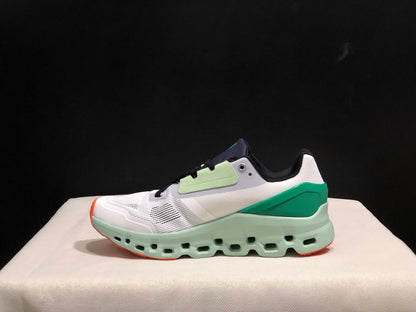 On Running Cloudstratus Breathable Support Running Shoes White/Milk Green