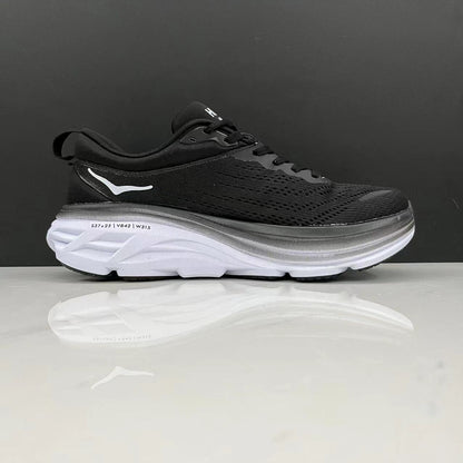 Hoka One One Bondi 8 Breathable Low-top Running Shoes Sneakers Black/White