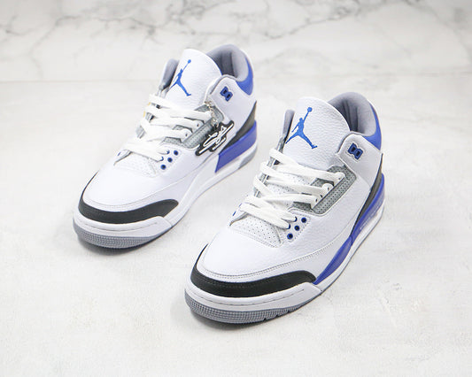 Nike Air Jordan 3 Retro SP Fragment Design Hiroshi Fujiwara Lightning Joint Edition White Blue Sneakers