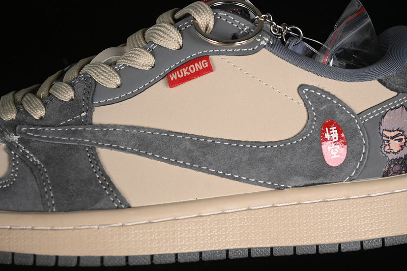 Nike Air Jordan 1 Low OG SP Travis Scott Fragment Design Grey Yellow Sneakers