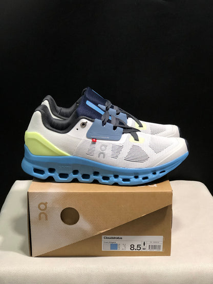 On Running Cloudstratus Breathable Support Running Shoes Frost/Niagara