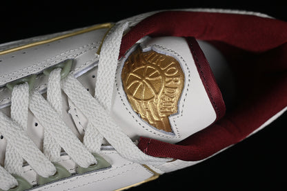 Nike Air Jordan 2 Retro Low Year Of The Dragon Grey Green Sole White Red Sneakers