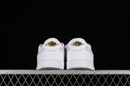 Nike Air Jordan 1 Low Method Of Make Metallic Gold White Sneakers