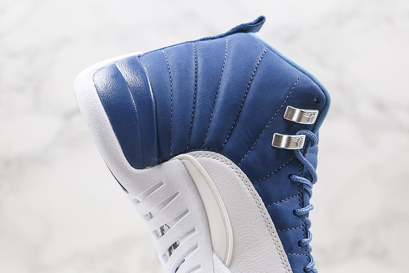 Nike Air Jordan 12 Retro Indigo Blue White Sneakers