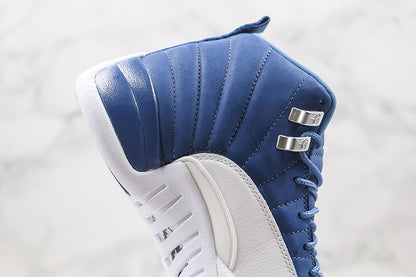 Nike Air Jordan 12 Retro Indigo Blue White Sneakers