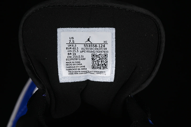 Nike Air Jordan 1 Low Black Game White Royal Sneakers