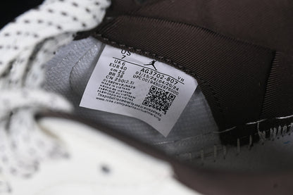 Travis Scott Fragment Design Nike Air Jordan 1 Low Bape OG SP Brown Sole White Beige Sneakers