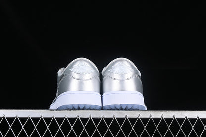 Nike Air Jordan 1 Low Golf Metallic Silver Photon Dust White Sneakers