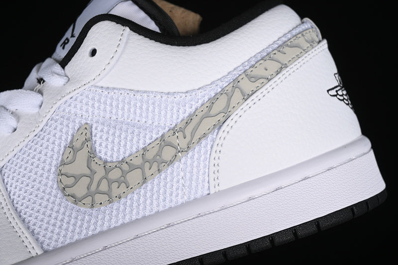 Nike Air Jordan 1 Low White Anthracite Black Sole Sneakers
